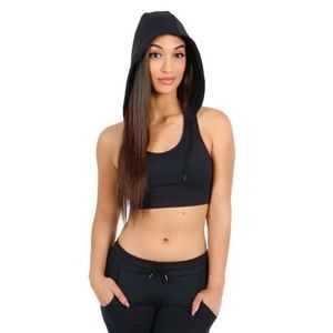 Sports Crop top w/ hoodie